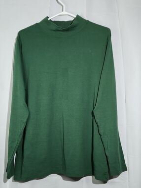 Northcrest Layering Essentials Forest Green Long Sleeve Tee - XL